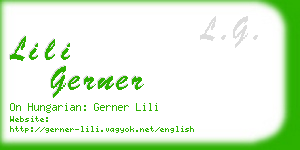 lili gerner business card